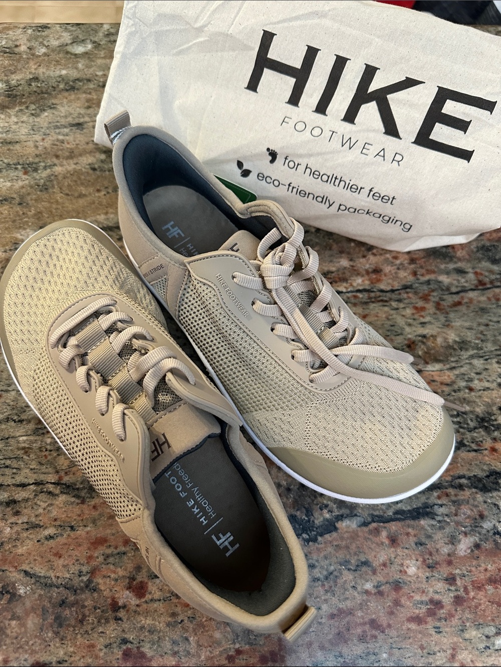 Hike Footwear HF Stride Beige barefoot sneakers lightweight minimalist comfort